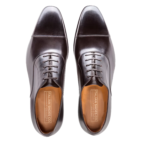 Oxfords Matt Black Leather Men Shoes India