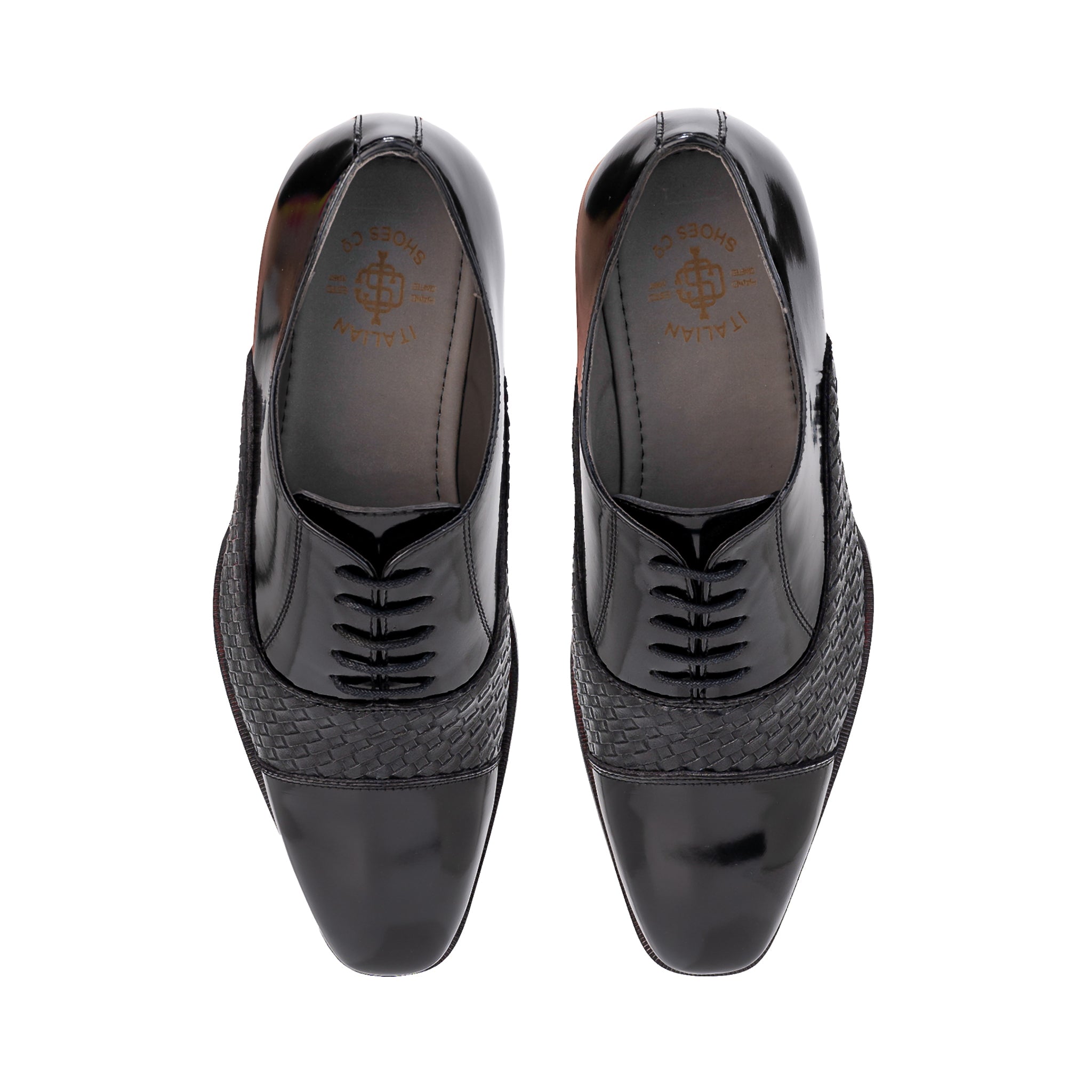 Men Solid Leather Oxford Shoes