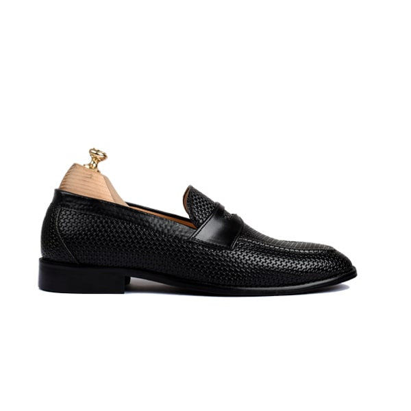 Penny Weaved Leather Loafer
