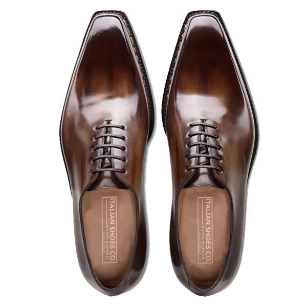 Oxford Men Italian Leather Shade Brown Shoes