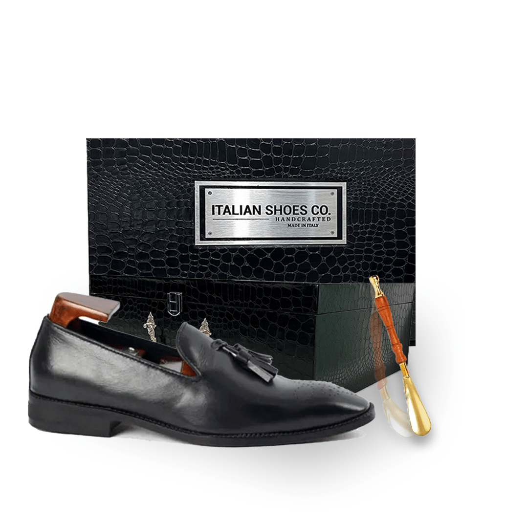 Matt Black Tassel Loafers