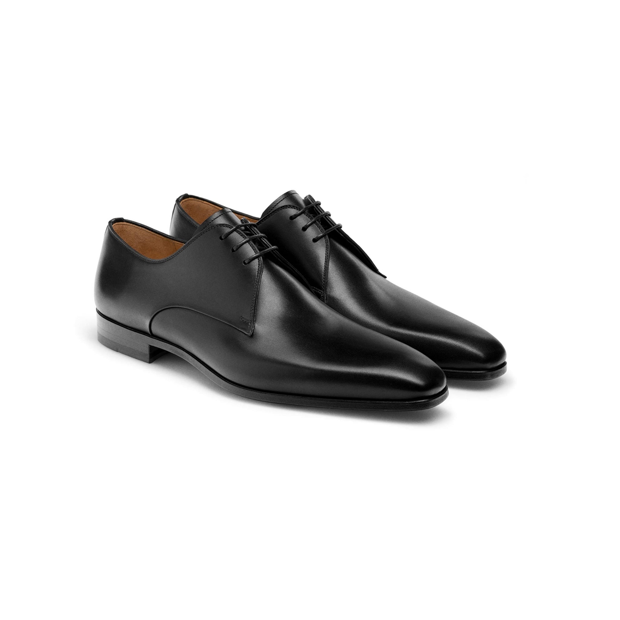 Jacoby Black Plain Toe Derby Shoes