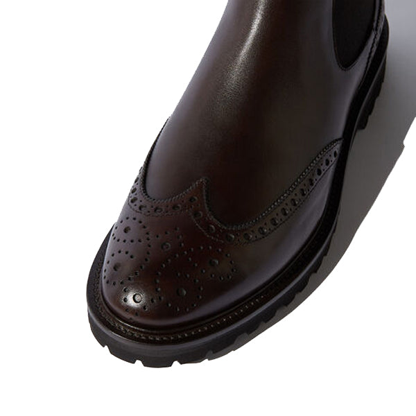 Wingtip High Ankle Dark Boots