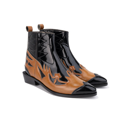 Chiara Captoe Suede High Ankle Boots