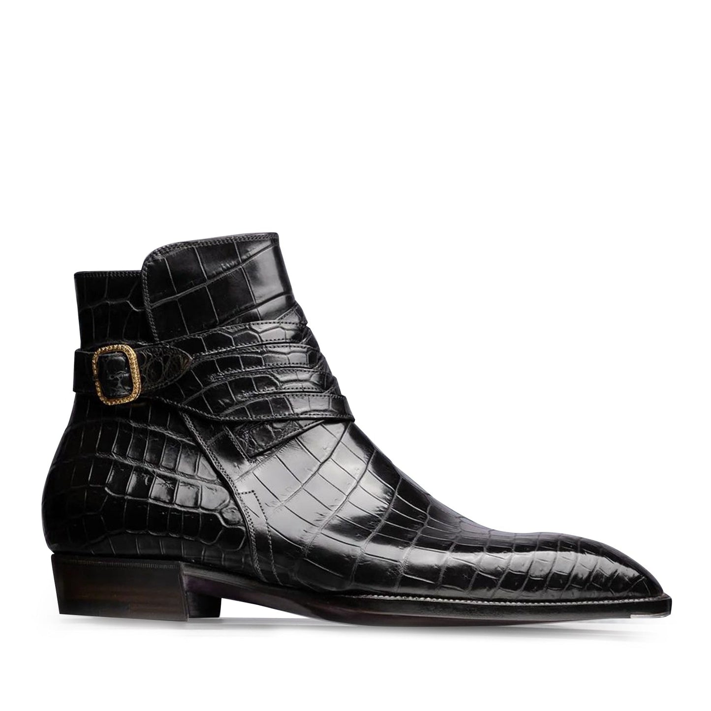 Designer Croco Jodhpur Monk Strap Shoes