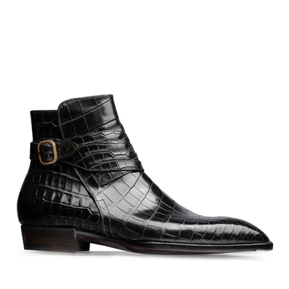 Designer Croco Jodhpur Monk Strap Shoes