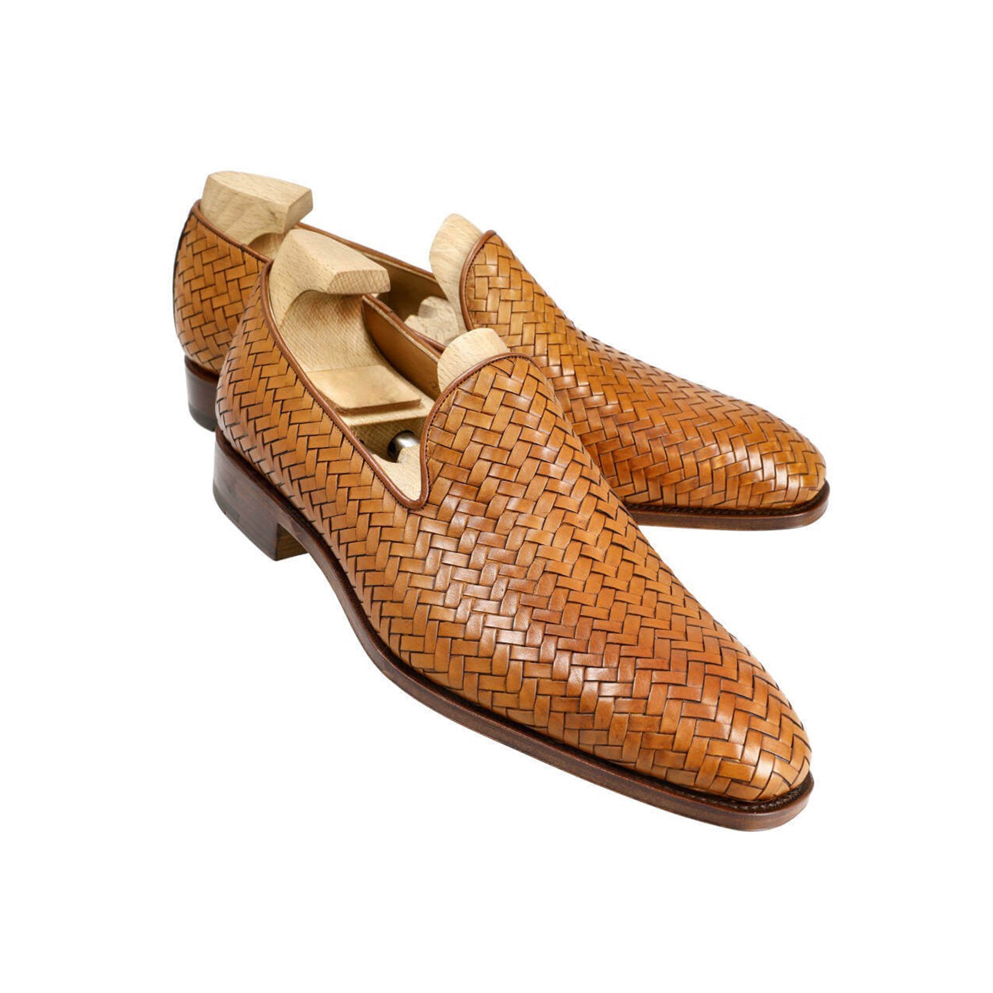 Tanned Braided Slip-In Shoes