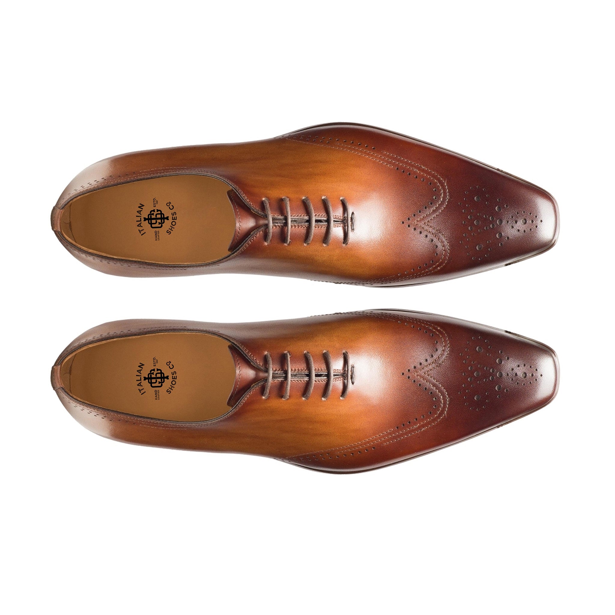Jonas Whole Cut Wingtip Leather Oxford Shoes