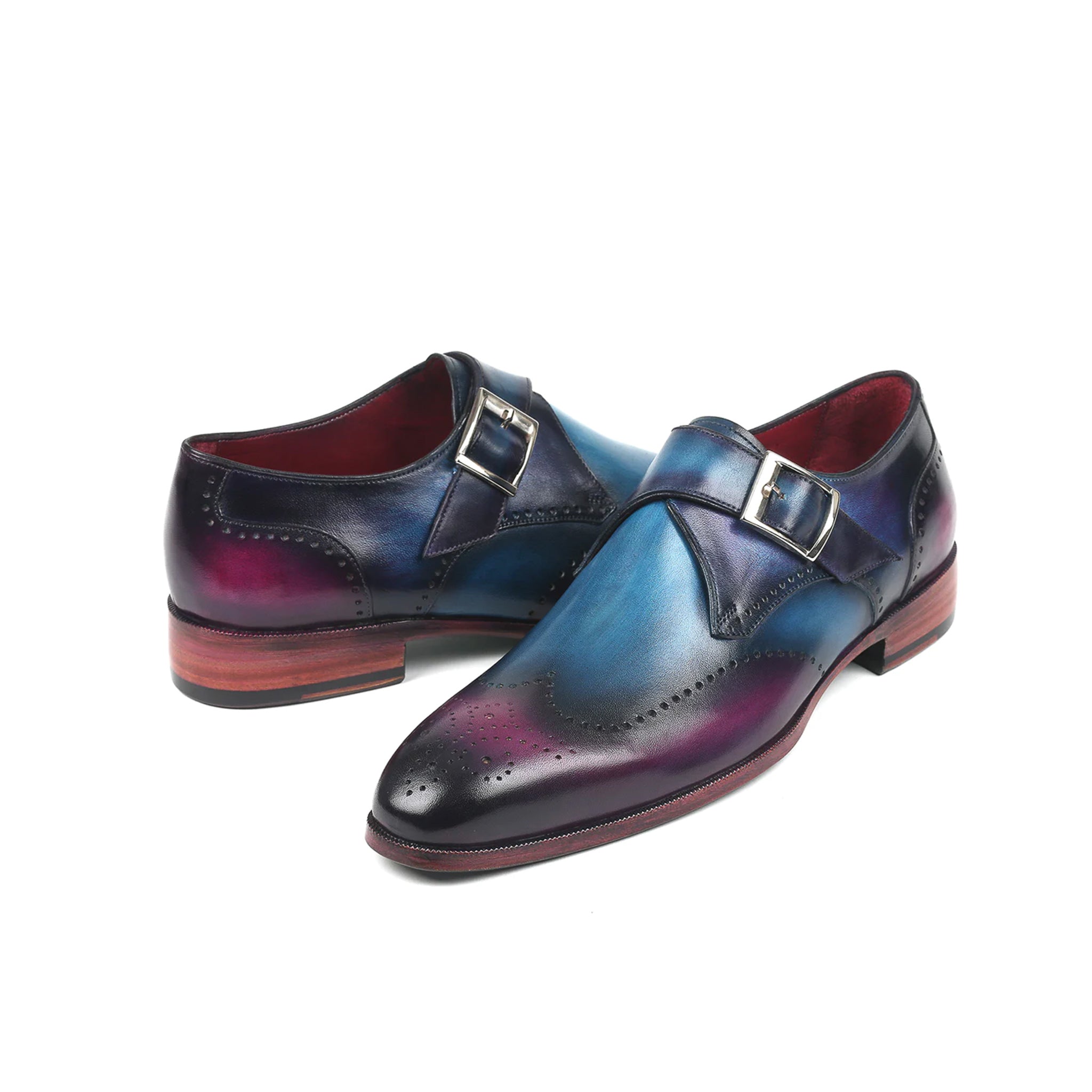 Cerulean Lavender Single Monk Strap Shoes