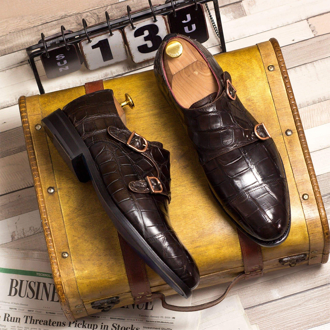 Ephemeral Ember Monkstrap Shoe Black