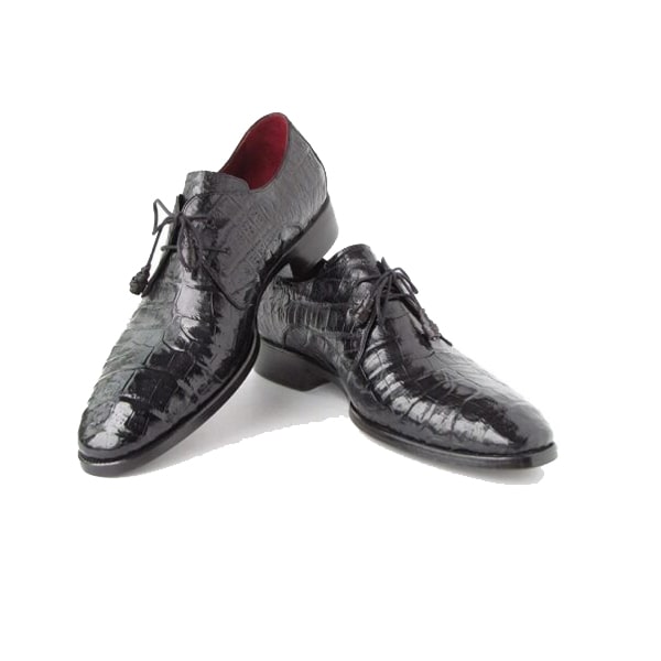 Derby Blucher Genuine Hand Polish Black Lace up Shoes