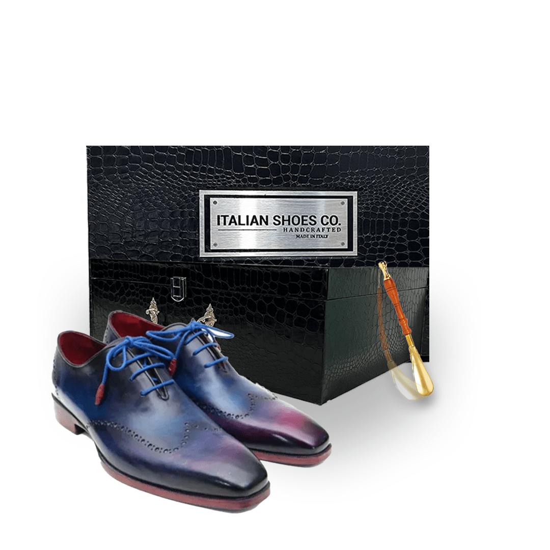 Wingtip Oxford Blue Lace Up Shoes