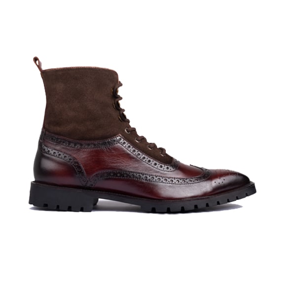 Wingtip High Top Ankle Boots