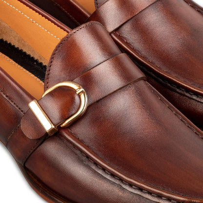 Enzo Burgundy Single Monk Strap Shoe