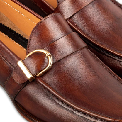 Enzo Brown Single Monk Strap Shoe