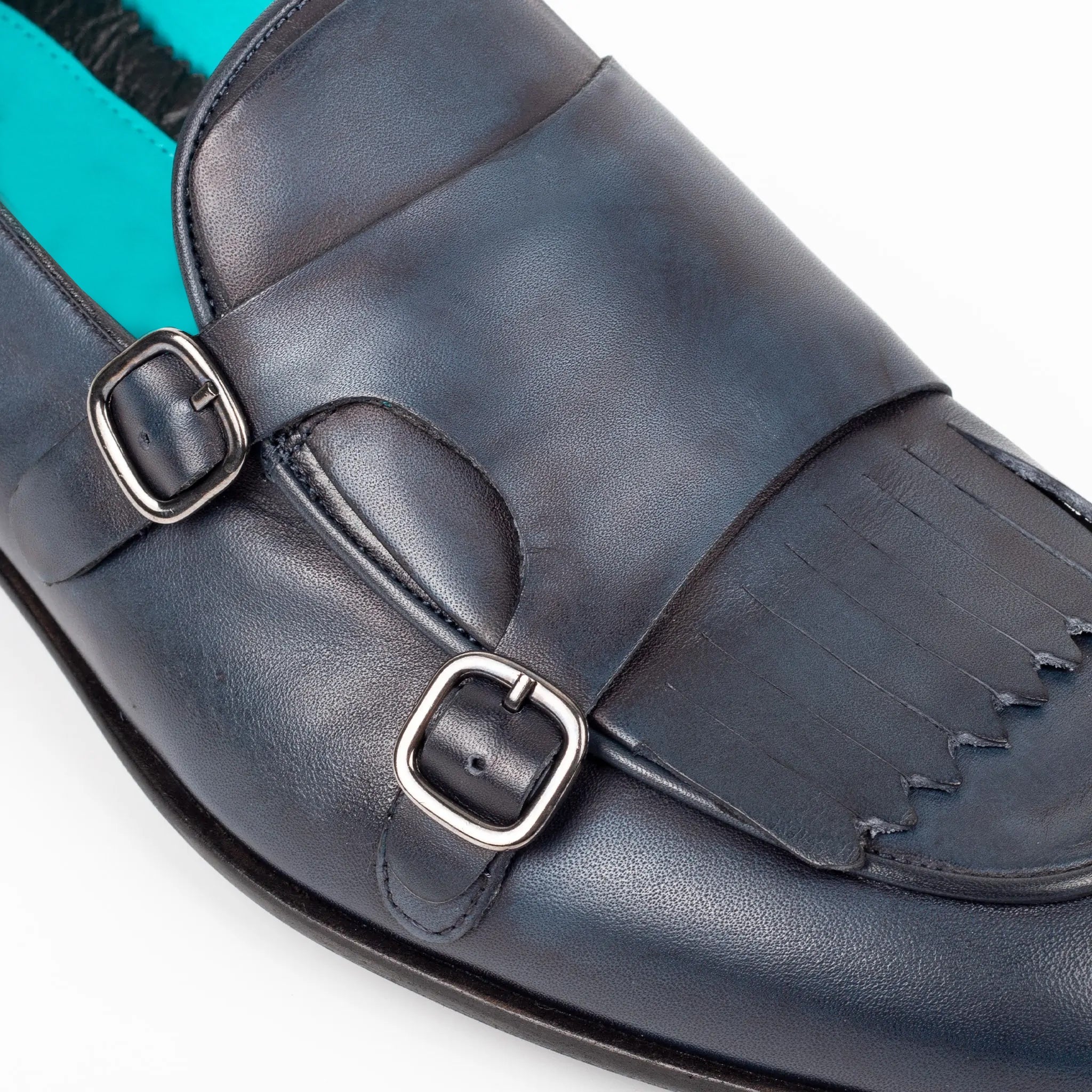 Leather Double Monk Strap Formal Shoes