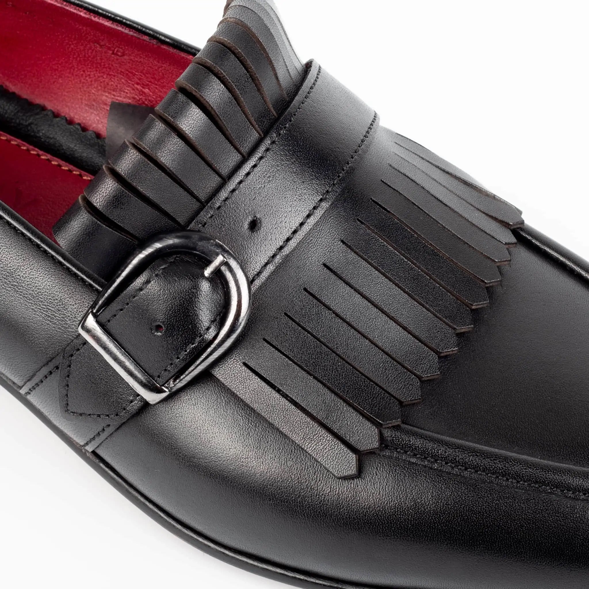 Midnight Single Monk Strap Shoes