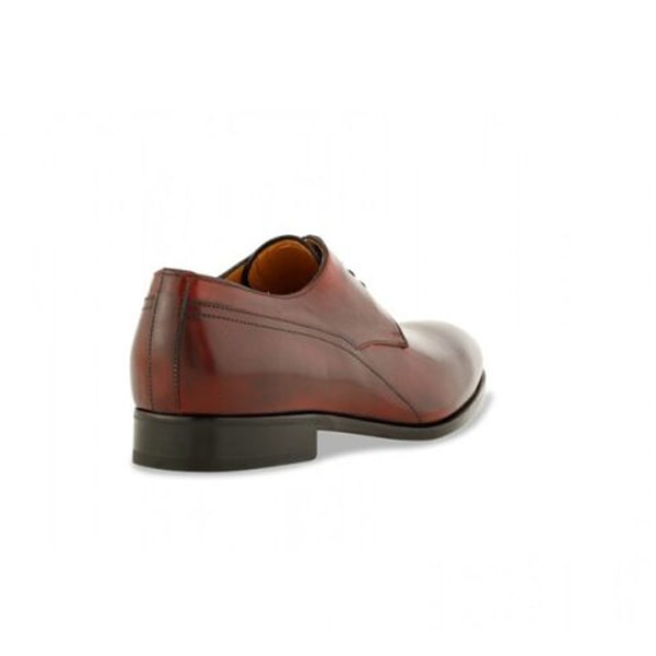 Derby Blucher Plain Toe Hand Crafted Burgundy Shoes
