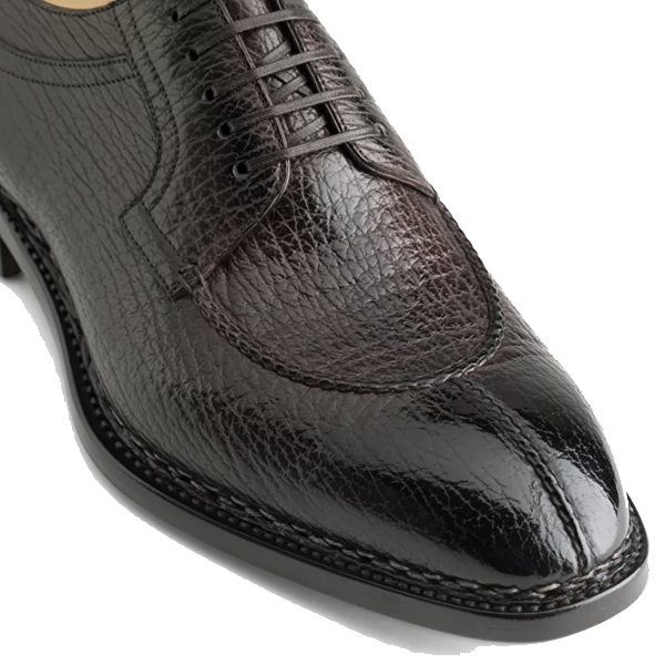 Derby Genuine Black Leather Shoes Online India
