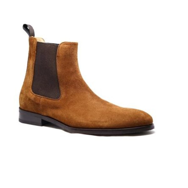 Classic Chelsea Suede Brown Ankle Boots