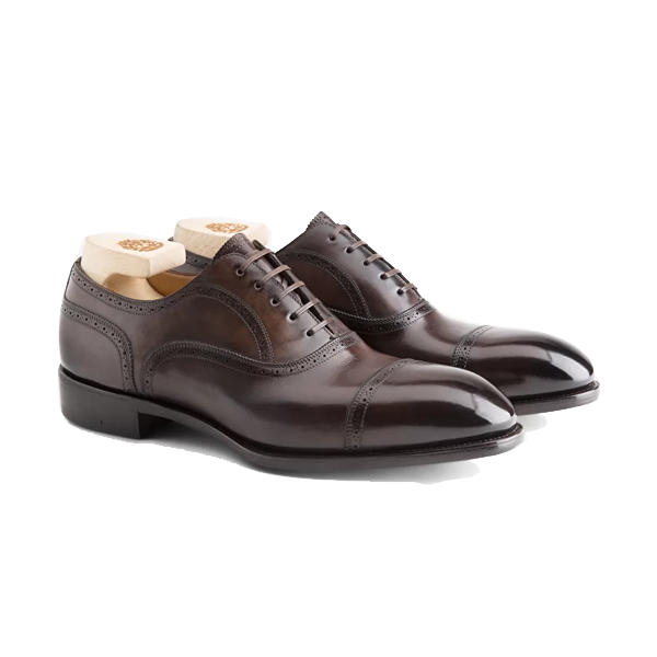 Oxford Shiny Brown Leather Shoes
