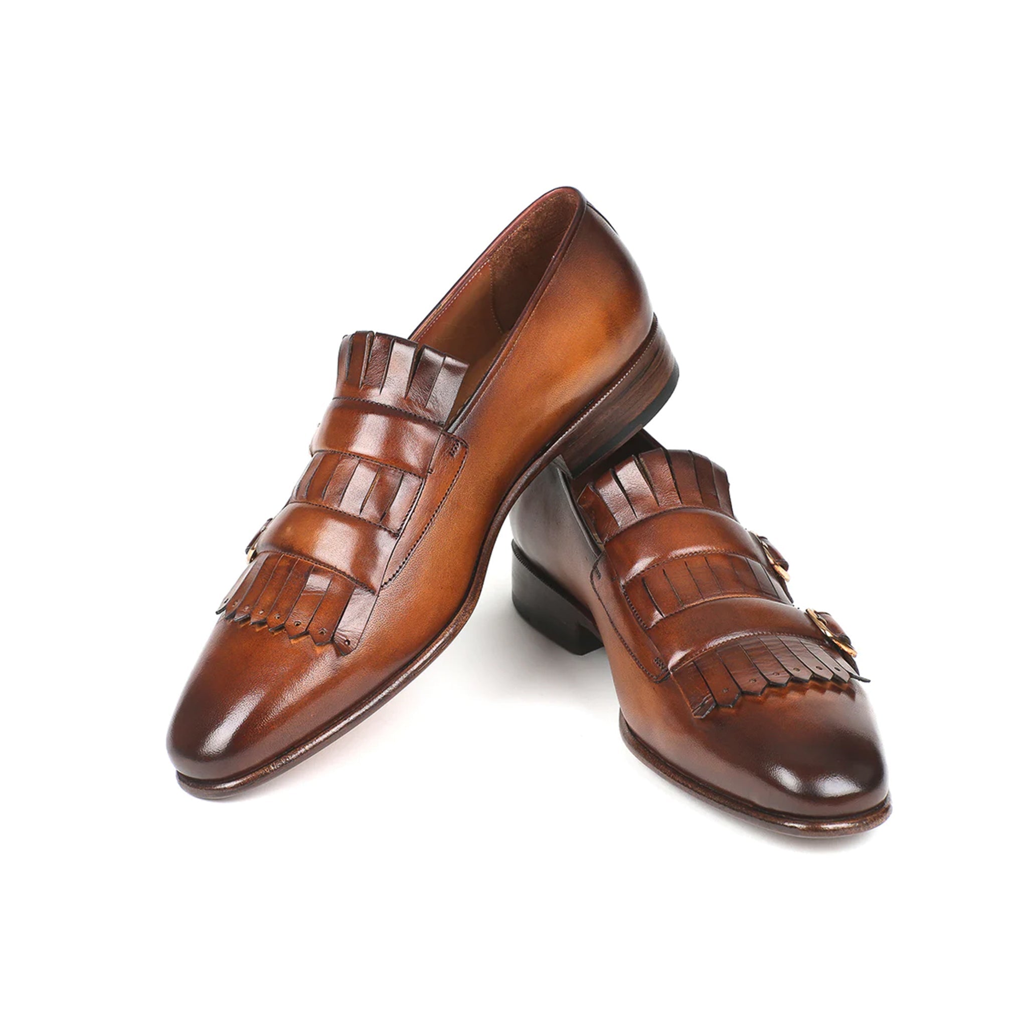 Chestnut Double Monk Strap Men's Shoes