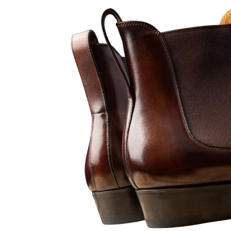 Classic Rich Espresso Brown Chelsea Boots for Men's