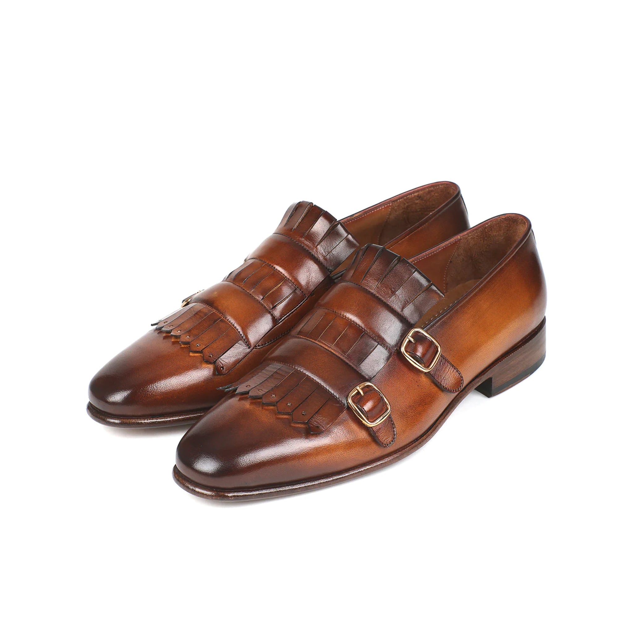 Chestnut Double Monk Strap Men's Shoes