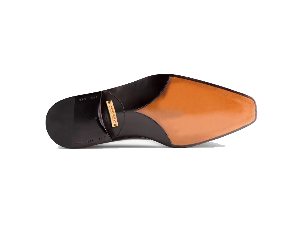 Oxford Men Italian Leather Shade Brown Shoes