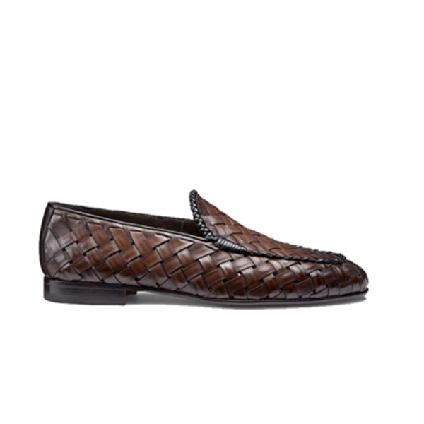 Penny Weaved Leather Loafer Hand Crafted