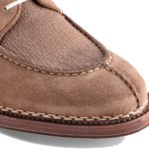 Suede Blucher Leather Derby Shoes