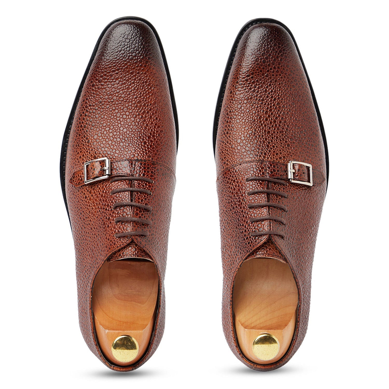 Stingray Leather Oxford Brown Shoes