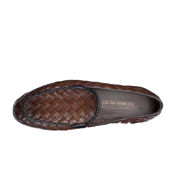 Penny Weaved Leather Loafer Hand Crafted