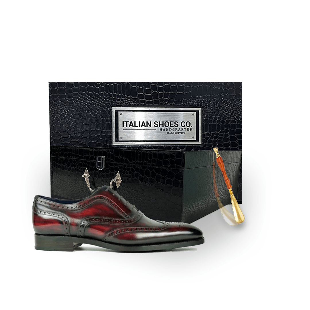 Wingtip Oxford Brogue Shade Burgundy Shoes