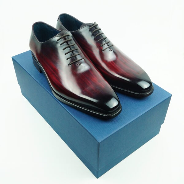 Classic Patina Lace-Up Leather Oxford Shoes
