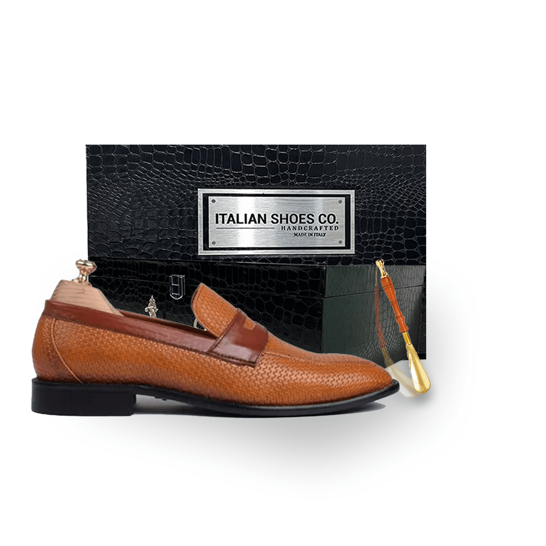Penny Weaved Leather Loafer