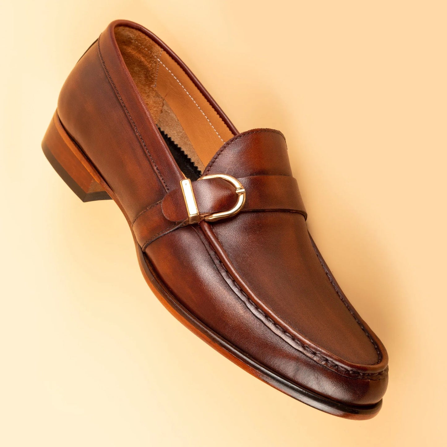 Enzo Brown Single Monk Strap Shoe
