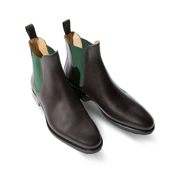 Classic Chelsea Round Toe Dark Brown Boots