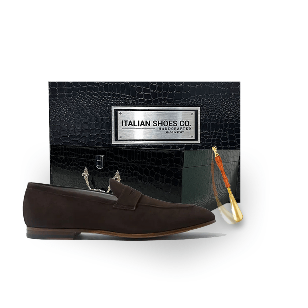 Penny Loafer in Suede Leather