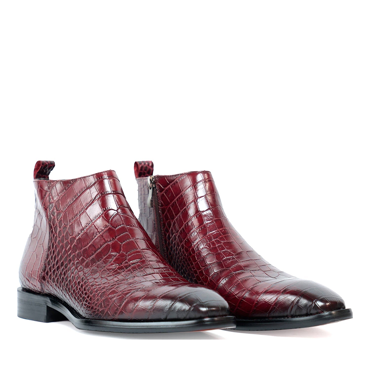 Antilia Croco Burgundy Boots