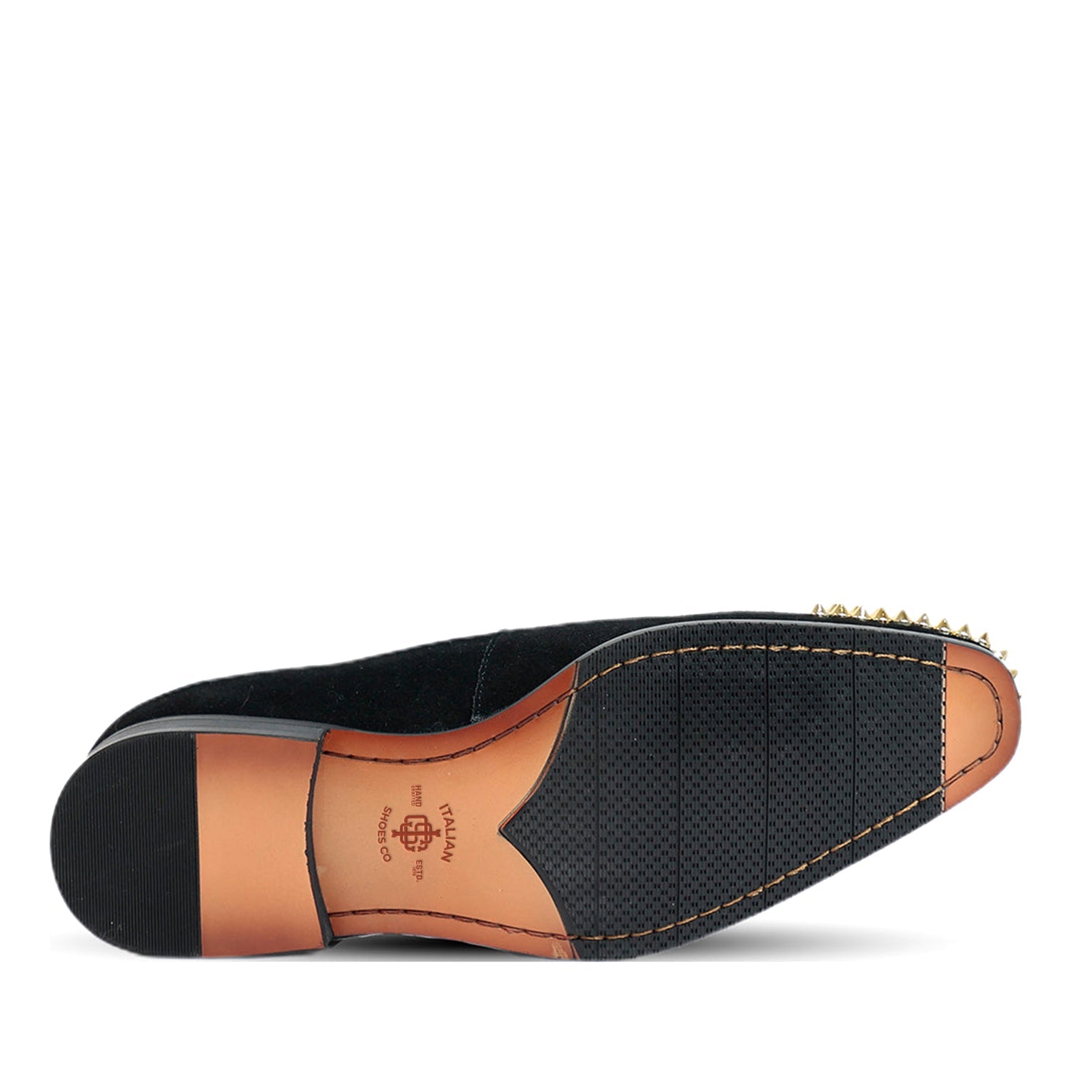 Suede Studded Slip On Black