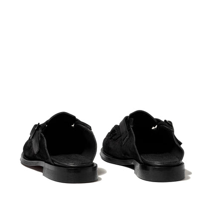 Men's  Brown  Buckle-strap Mule