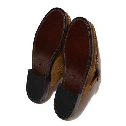 Men's  Brown  Buckle-strap Mule