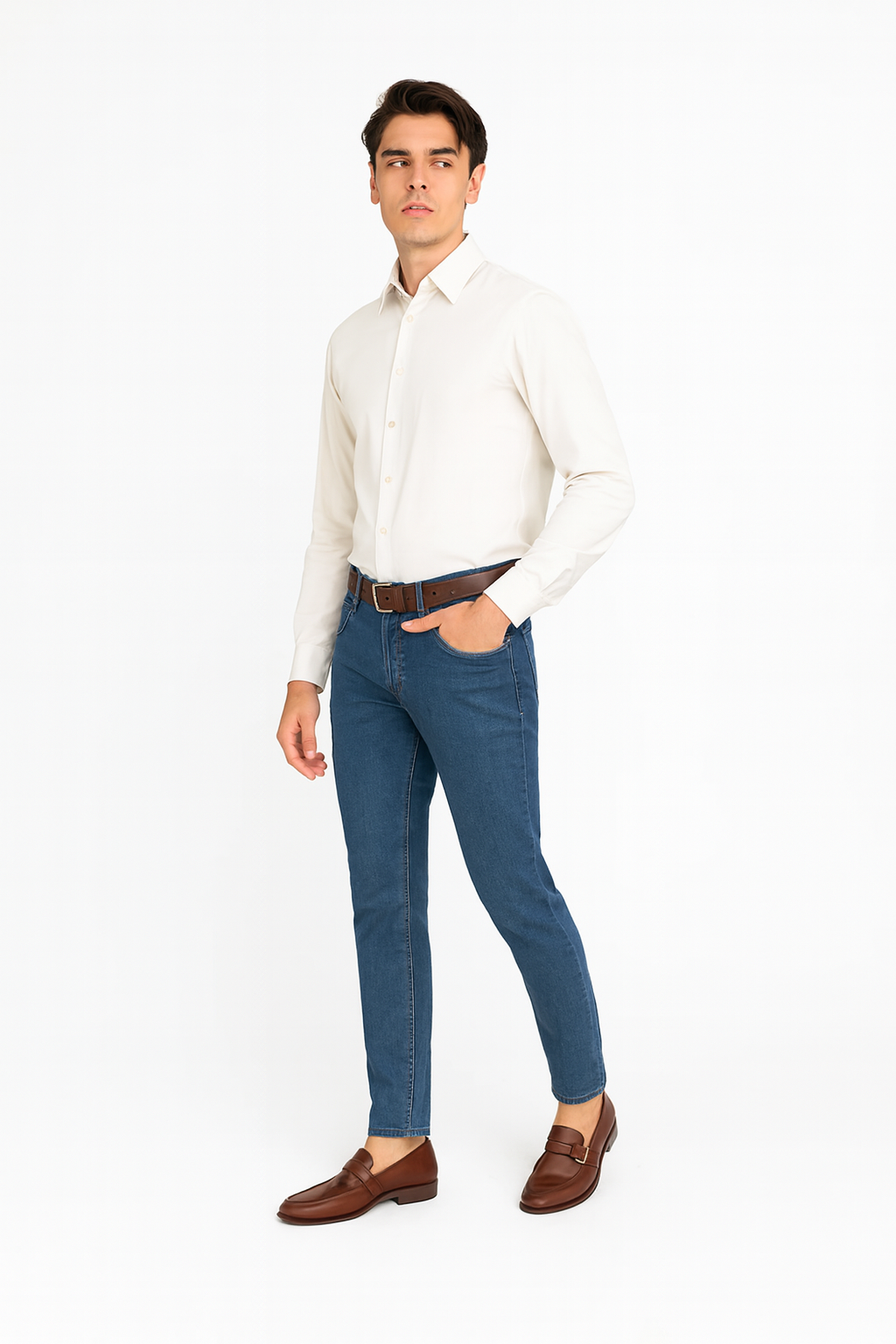 Enzo Brown Single Monk Strap Shoe