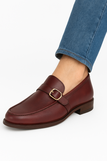 Enzo Brown Single Monk Strap Shoe