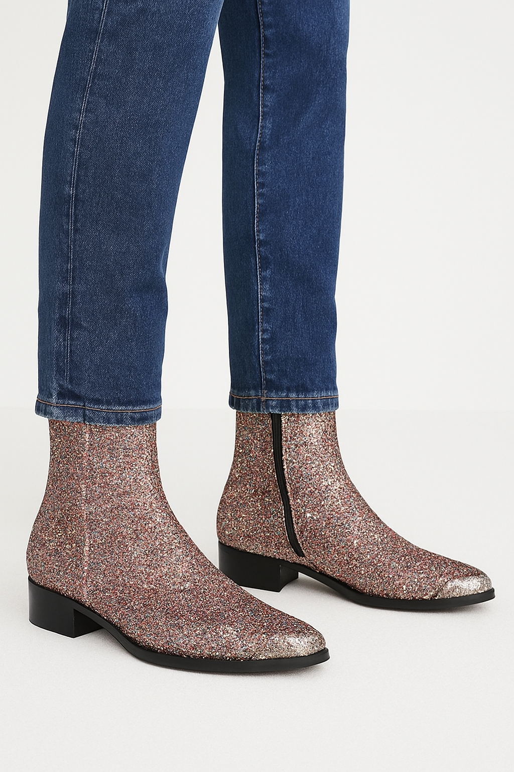 Side Zip Boot with Silver Toe