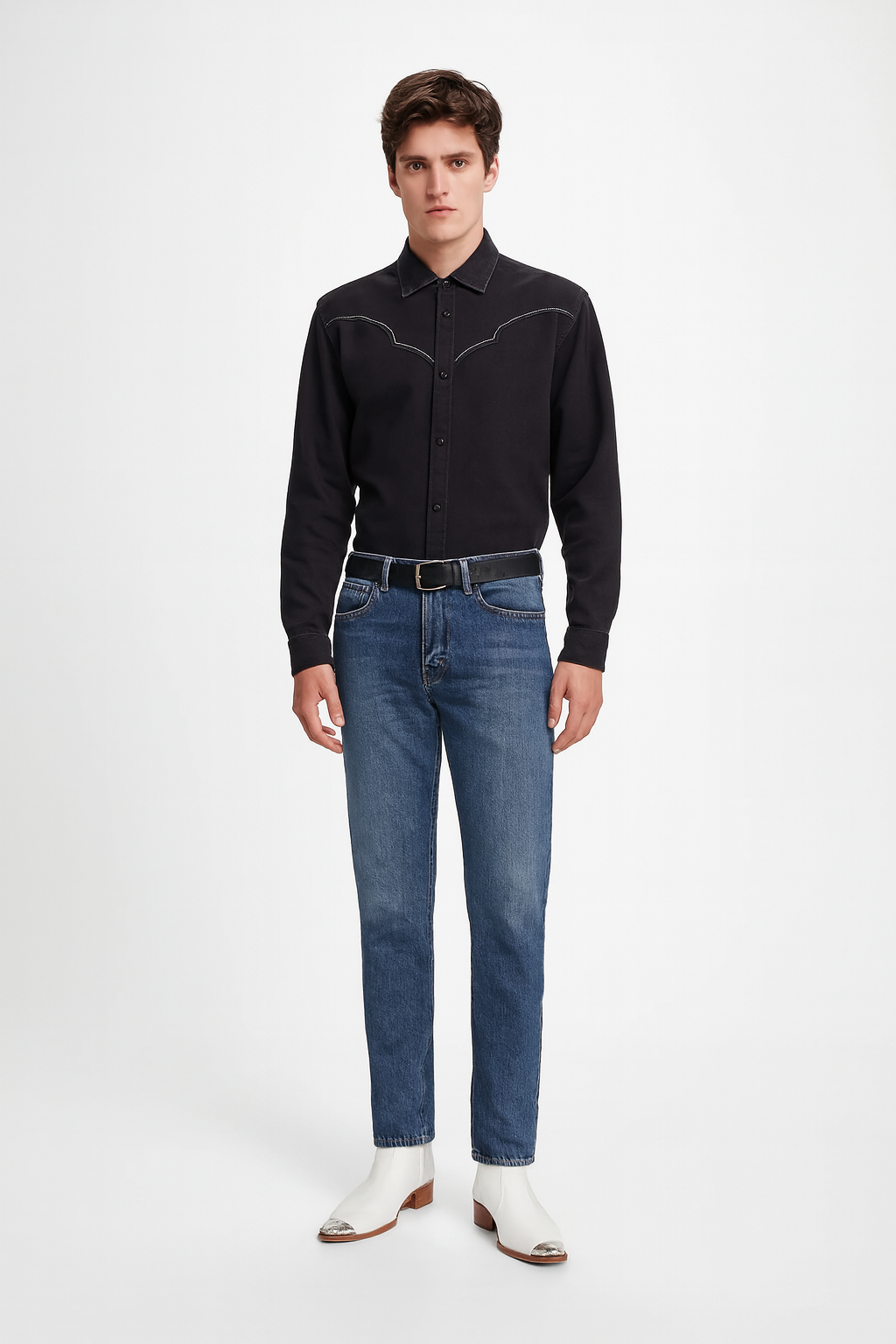 Side Zip Boot with Silver Toe