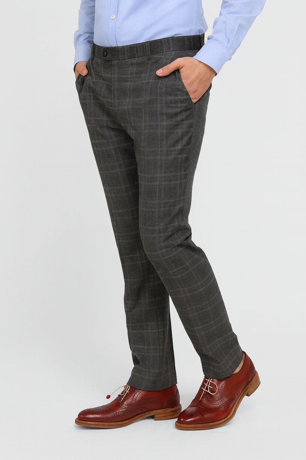 Wingtip Oxford Leather Lace Up Shoes