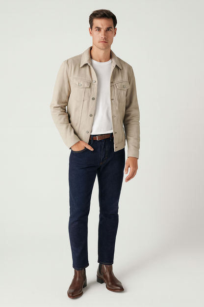 Side Zip Western Boot - Black Hand-Dyed Leather