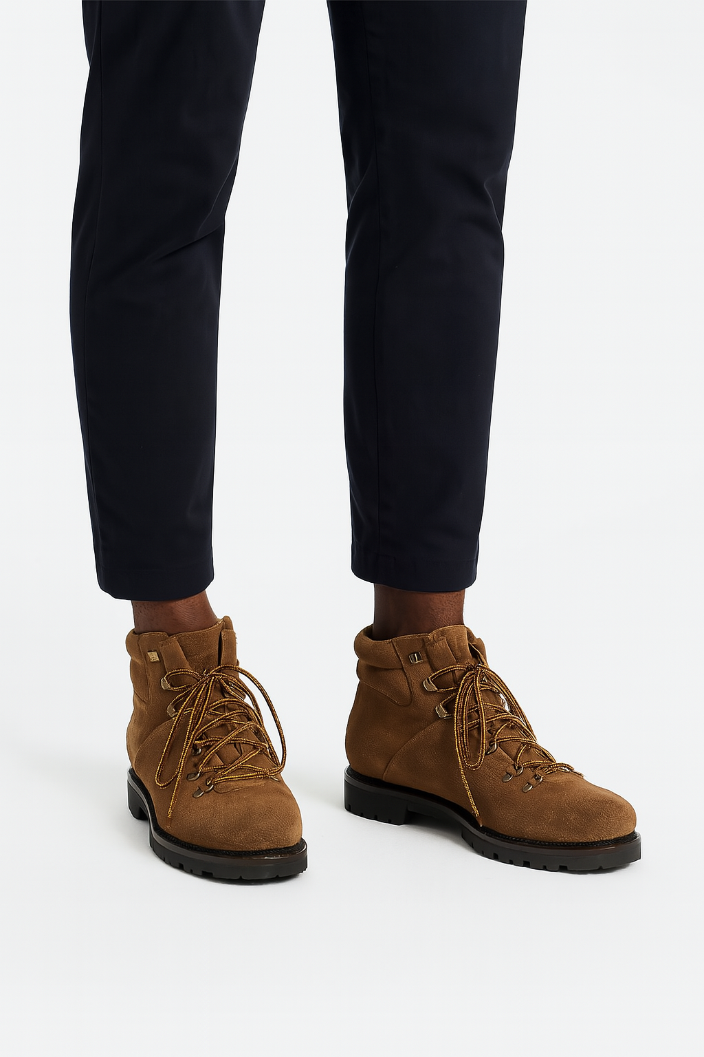 Suede Brown Leather Ankle Boots